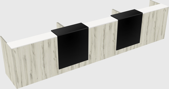 Long reception desk
