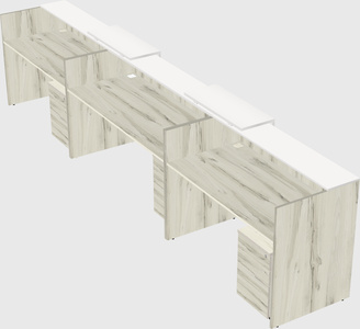 Long reception desk