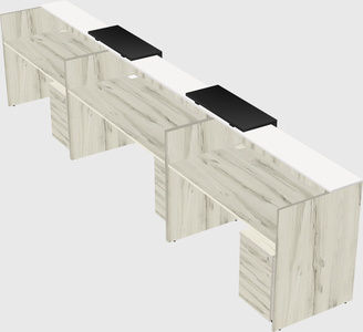 Long reception desk
