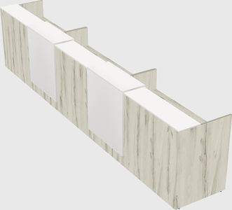 Long reception desk