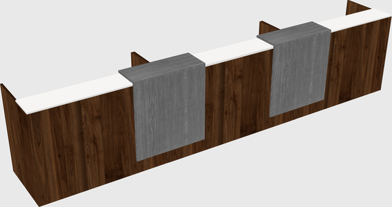 Long reception desk