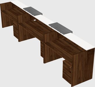 Long reception desk
