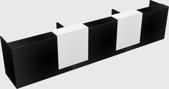 Long reception desk