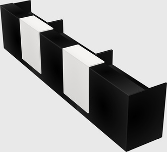 Long reception desk