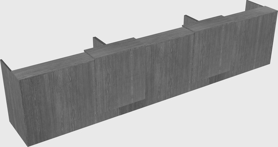 Long reception desk