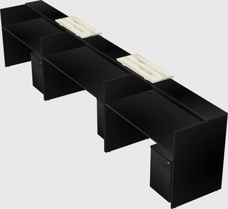 Long reception desk