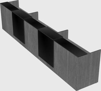 Long reception desk