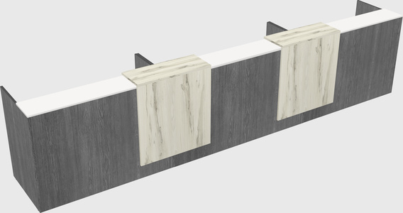 Long reception desk