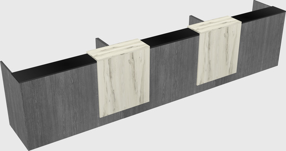 Long reception desk