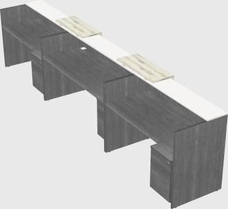 Long reception desk