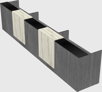 Long reception desk