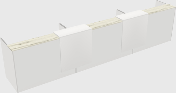 Long reception desk