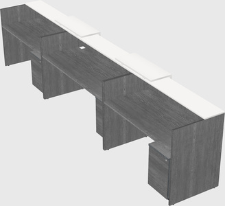 Long reception desk
