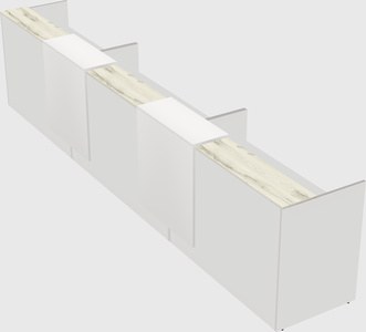 Long reception desk