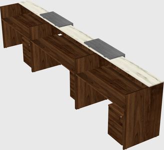Long reception desk