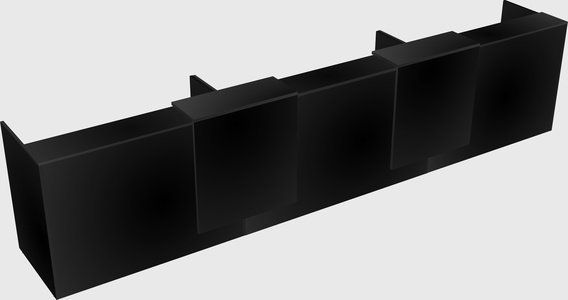 Long reception desk