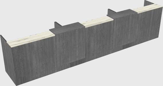 Long reception desk