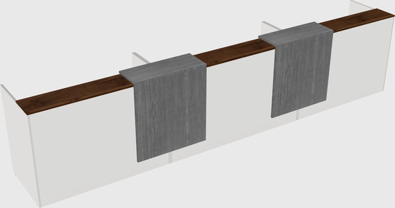 Long reception desk