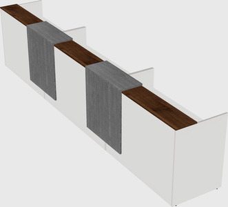 Long reception desk