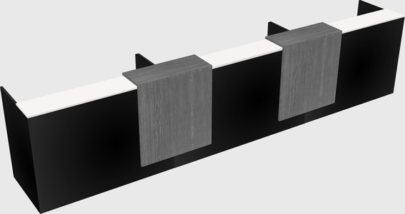 Long reception desk