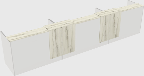 Long reception desk
