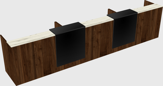 Long reception desk