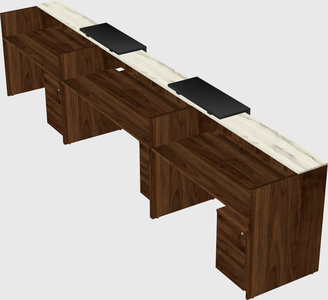 Long reception desk