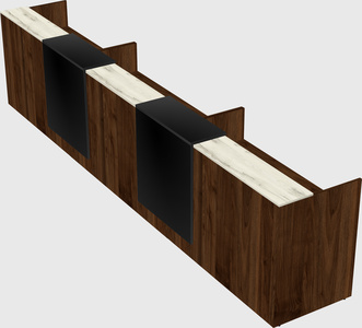 Long reception desk