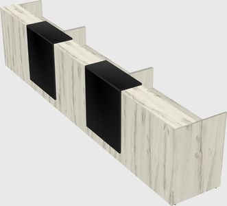 Long reception desk