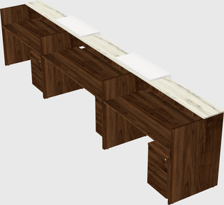 Long reception desk