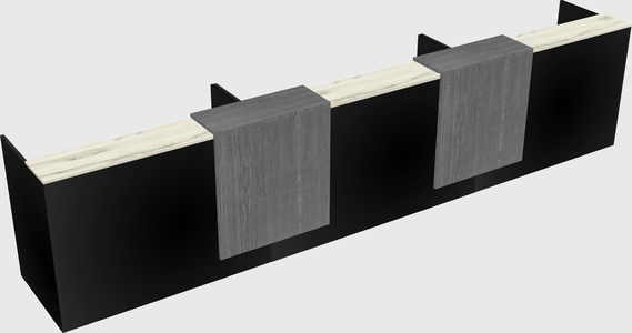 Long reception desk