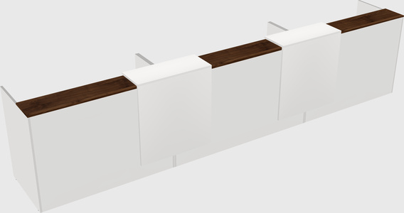 Long reception desk