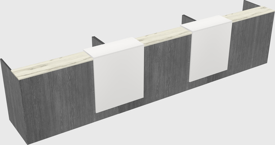 Long reception desk