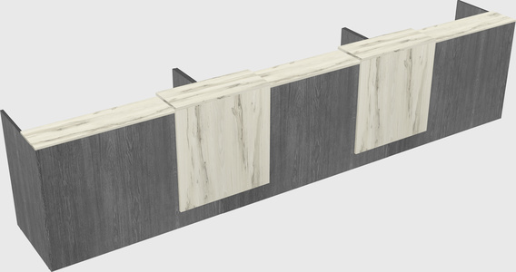 Long reception desk