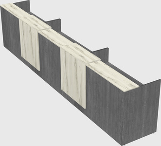 Long reception desk
