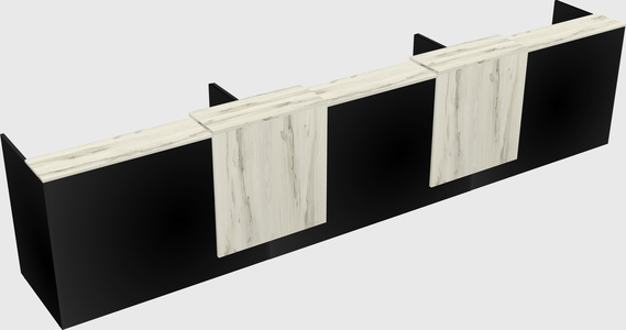 Long reception desk
