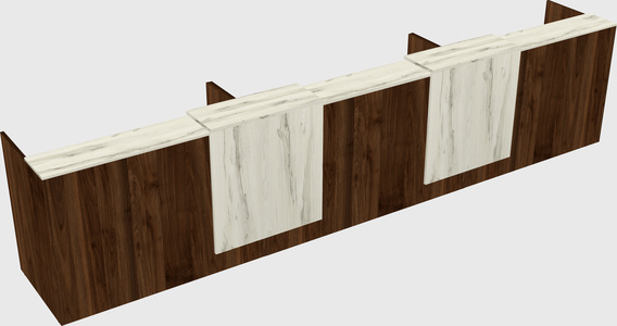 Long reception desk