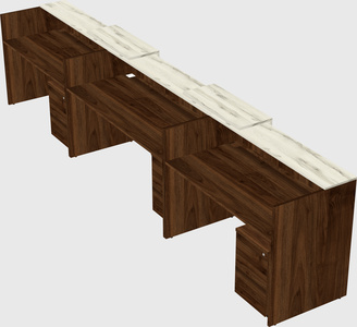 Long reception desk