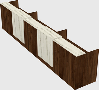 Long reception desk