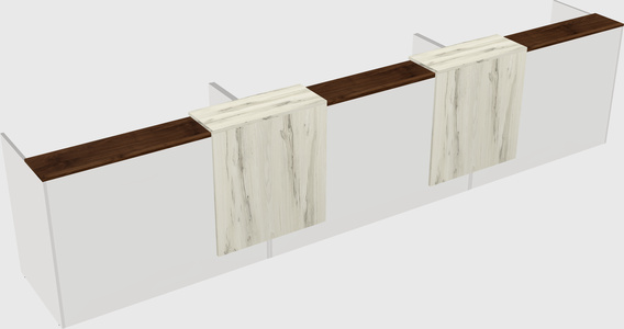 Long reception desk
