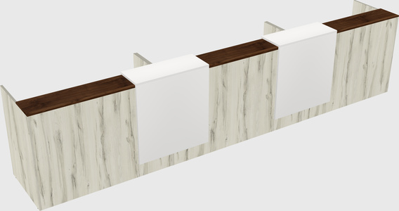 Long reception desk