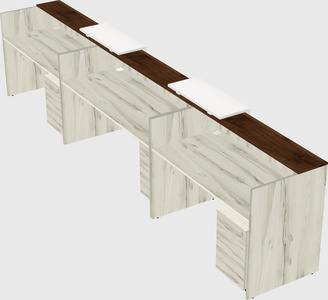 Long reception desk