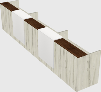 Long reception desk