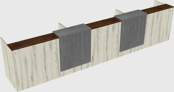 Long reception desk