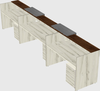 Long reception desk
