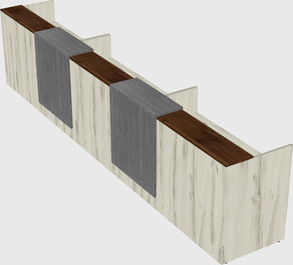 Long reception desk