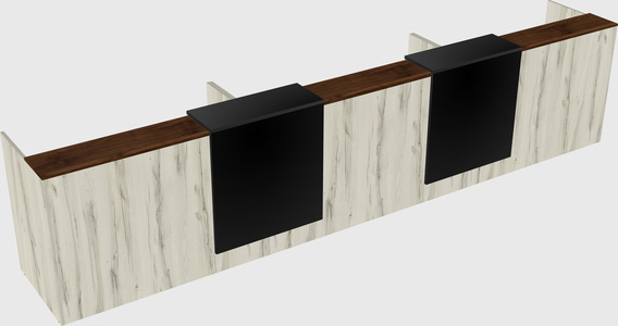 Long reception desk