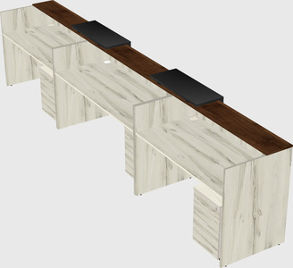 Long reception desk