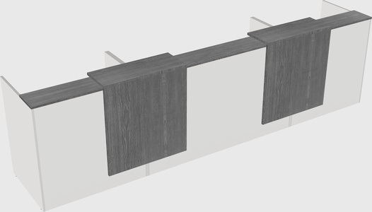Long reception desk