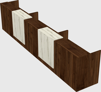 Long reception desk